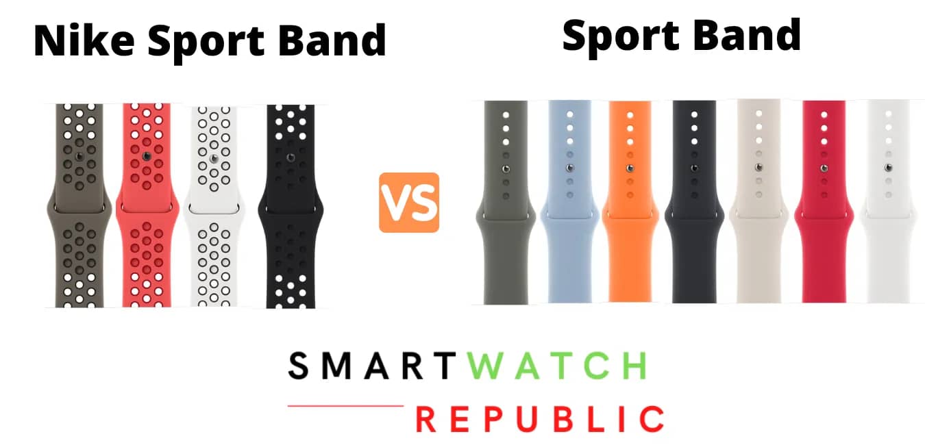 Apple Watch Nike Sport Band vs Sport Band: Size and Color Comparison